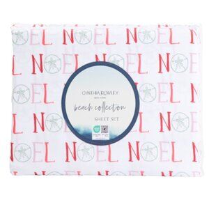 NWT CYNTHIA ROWLEY Noel Sand Dollar Sheet Set Queen size